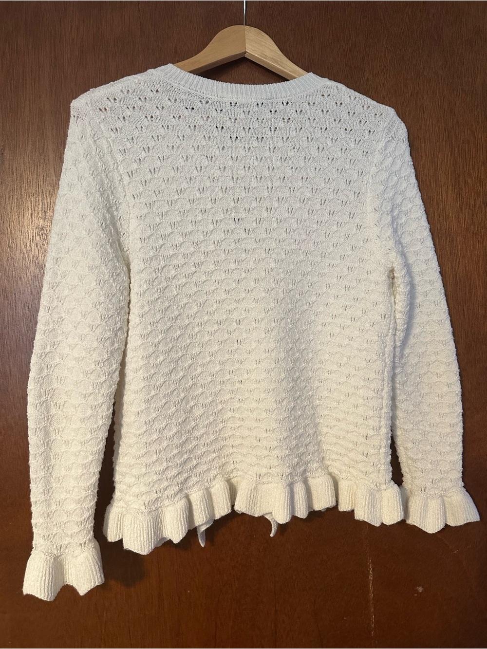 ZARA Ruffle White Cardigan - Picture 3 of 5